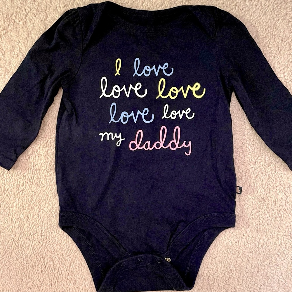 Baby Gap navy blue LS onesie size 6-12 months